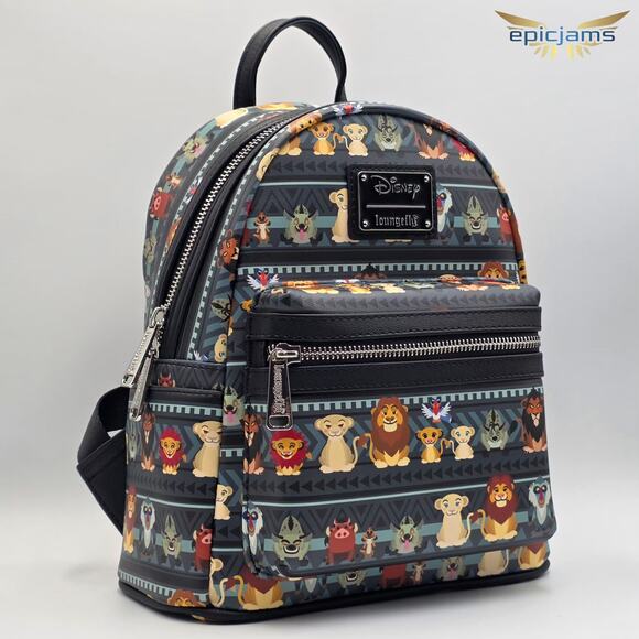 Loungefly Disney The Lion King Tribal Chibi Characters AOP Mini Backpack Bag New main image 5